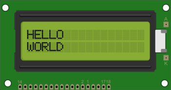 Text LCD quick start example 3 result