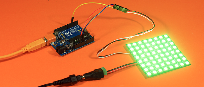 Filling the NeoPixel matrix with solid color using XOD