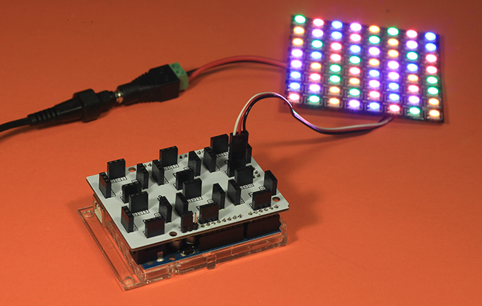 Filling the NeoPixel matrix with repetitive pattern using XOD
